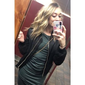 Black Topshop bomber jacket